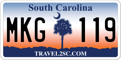 SC license plate MKG119