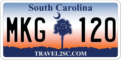 SC license plate MKG120