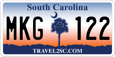 SC license plate MKG122
