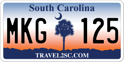 SC license plate MKG125