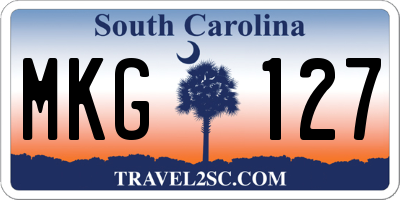 SC license plate MKG127