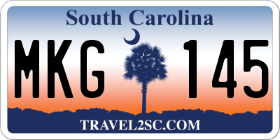 SC license plate MKG145