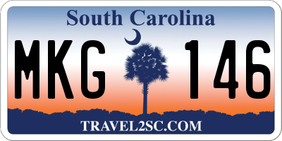 SC license plate MKG146