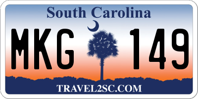 SC license plate MKG149