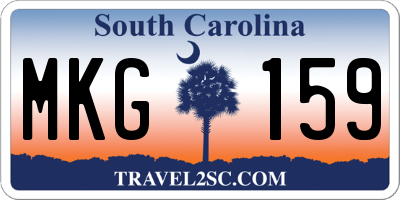 SC license plate MKG159