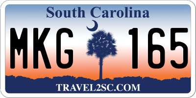 SC license plate MKG165