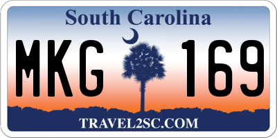 SC license plate MKG169