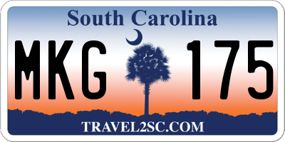 SC license plate MKG175