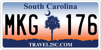 SC license plate MKG176