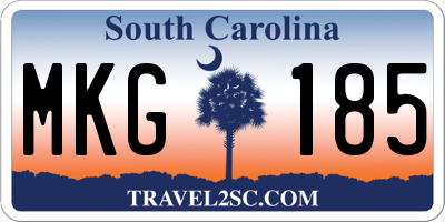 SC license plate MKG185