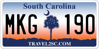 SC license plate MKG190