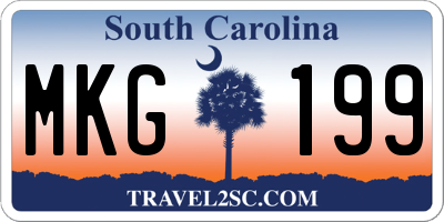 SC license plate MKG199