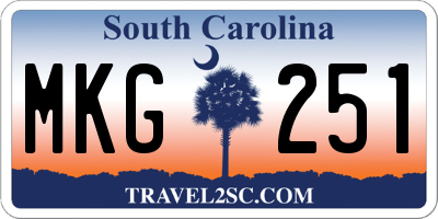 SC license plate MKG251