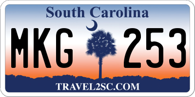 SC license plate MKG253