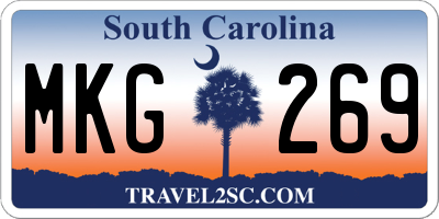 SC license plate MKG269