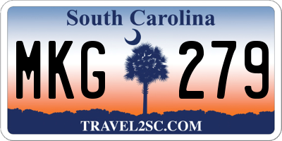 SC license plate MKG279