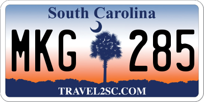 SC license plate MKG285