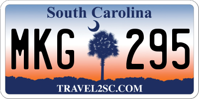 SC license plate MKG295