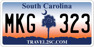 SC license plate MKG323