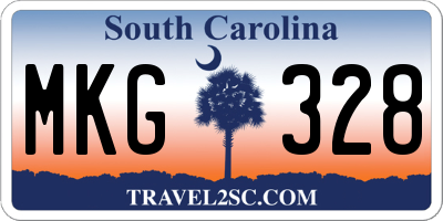 SC license plate MKG328
