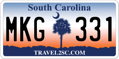 SC license plate MKG331