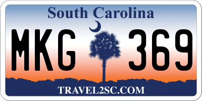 SC license plate MKG369