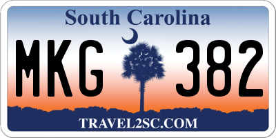 SC license plate MKG382