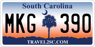 SC license plate MKG390