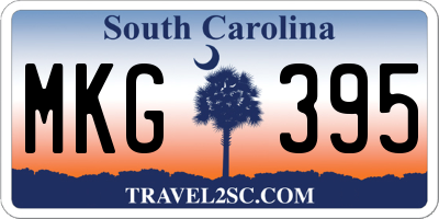 SC license plate MKG395