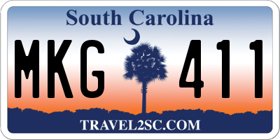 SC license plate MKG411