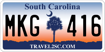 SC license plate MKG416