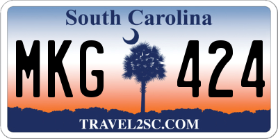 SC license plate MKG424