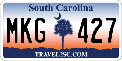 SC license plate MKG427