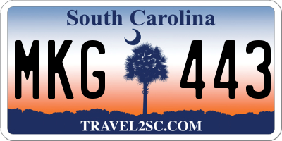 SC license plate MKG443