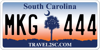 SC license plate MKG444