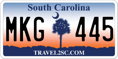 SC license plate MKG445