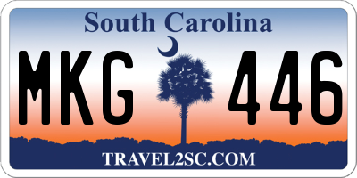 SC license plate MKG446
