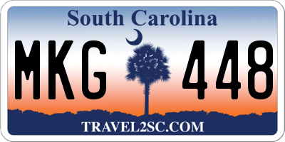SC license plate MKG448