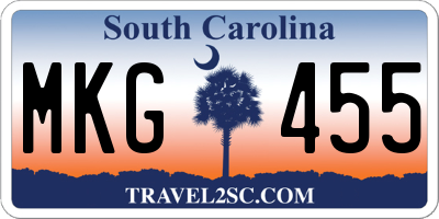 SC license plate MKG455