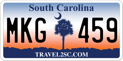 SC license plate MKG459