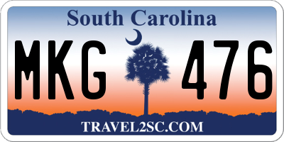 SC license plate MKG476