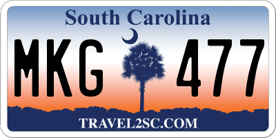 SC license plate MKG477