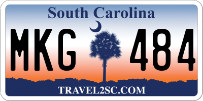 SC license plate MKG484