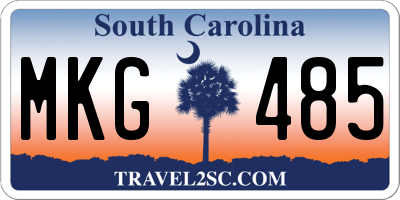 SC license plate MKG485