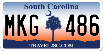SC license plate MKG486
