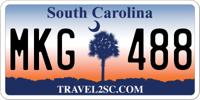SC license plate MKG488