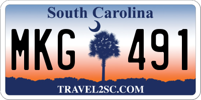 SC license plate MKG491