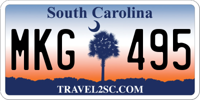 SC license plate MKG495