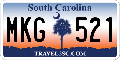 SC license plate MKG521