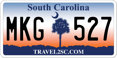SC license plate MKG527